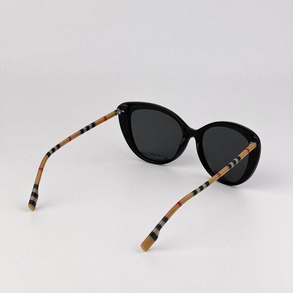 Burberry Cat Eye Sunglasses BE4407 385387 Black Frame Grey Lenses – Women - Picture 6 of 12